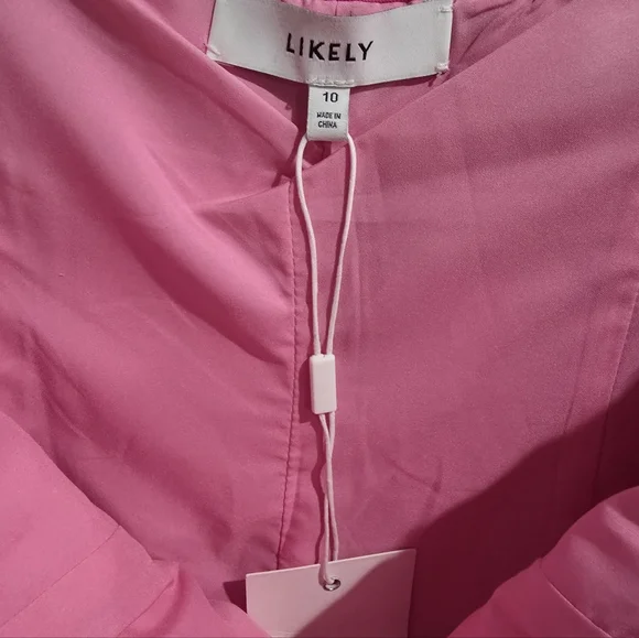 NWT‎ LIKELY Flouncy Driggs Mini Dress Pink Sugar 10 - Picture 7 of 7